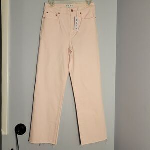DAZE Demin Jeans Light Pink Raw Edge Womans Size 26 NWT
